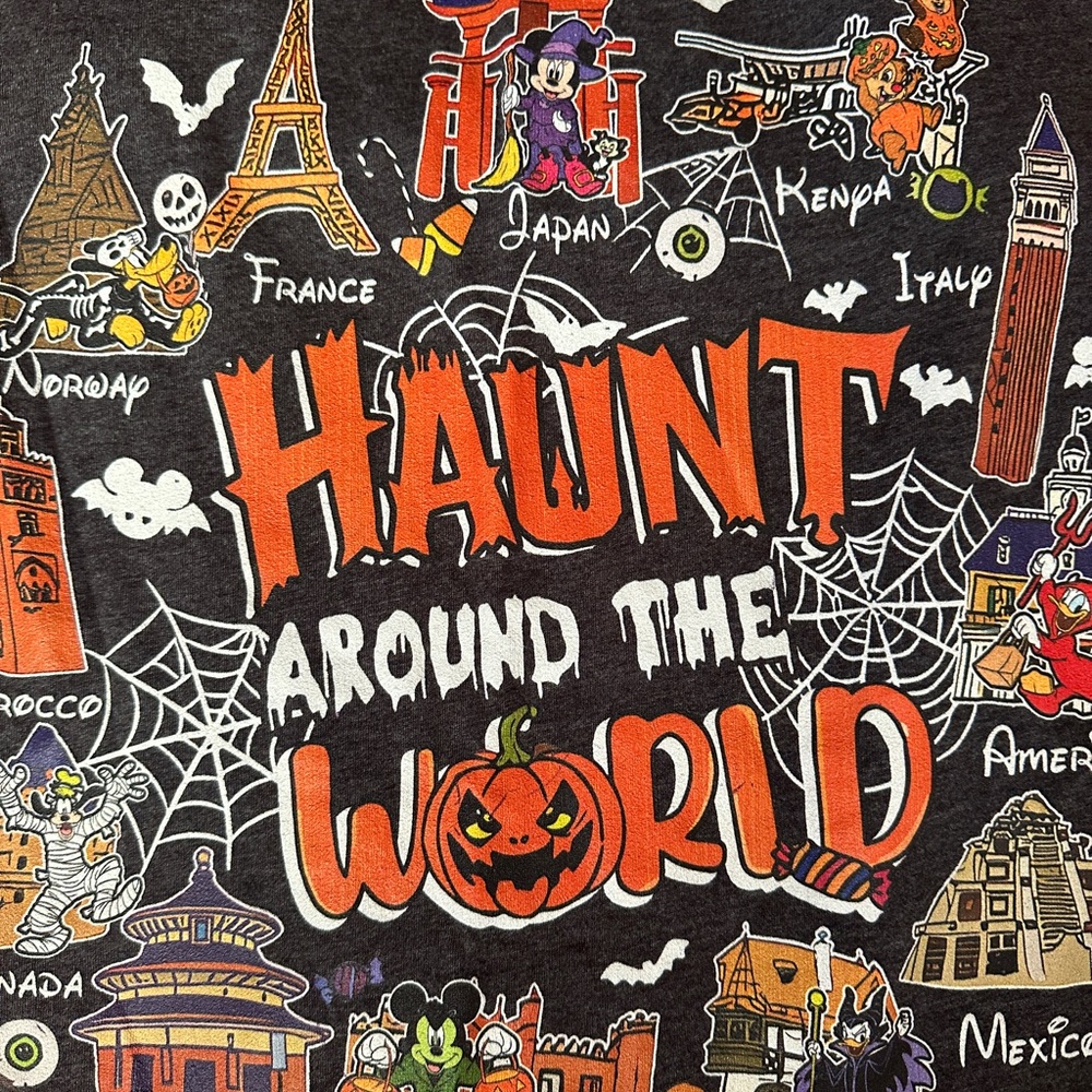 Disney Haunt Around the World Graphic Tee - Black - Picture 2 of 6